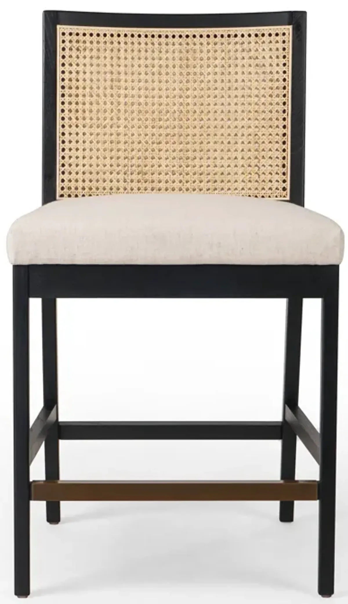 Antonia Cane Armless Counter Stool in Ebony