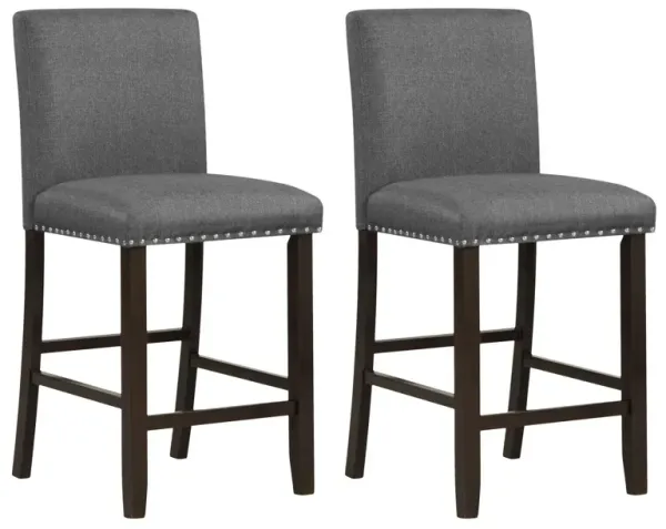 Set of 2 Bar Stools with Back for Kitchen Island