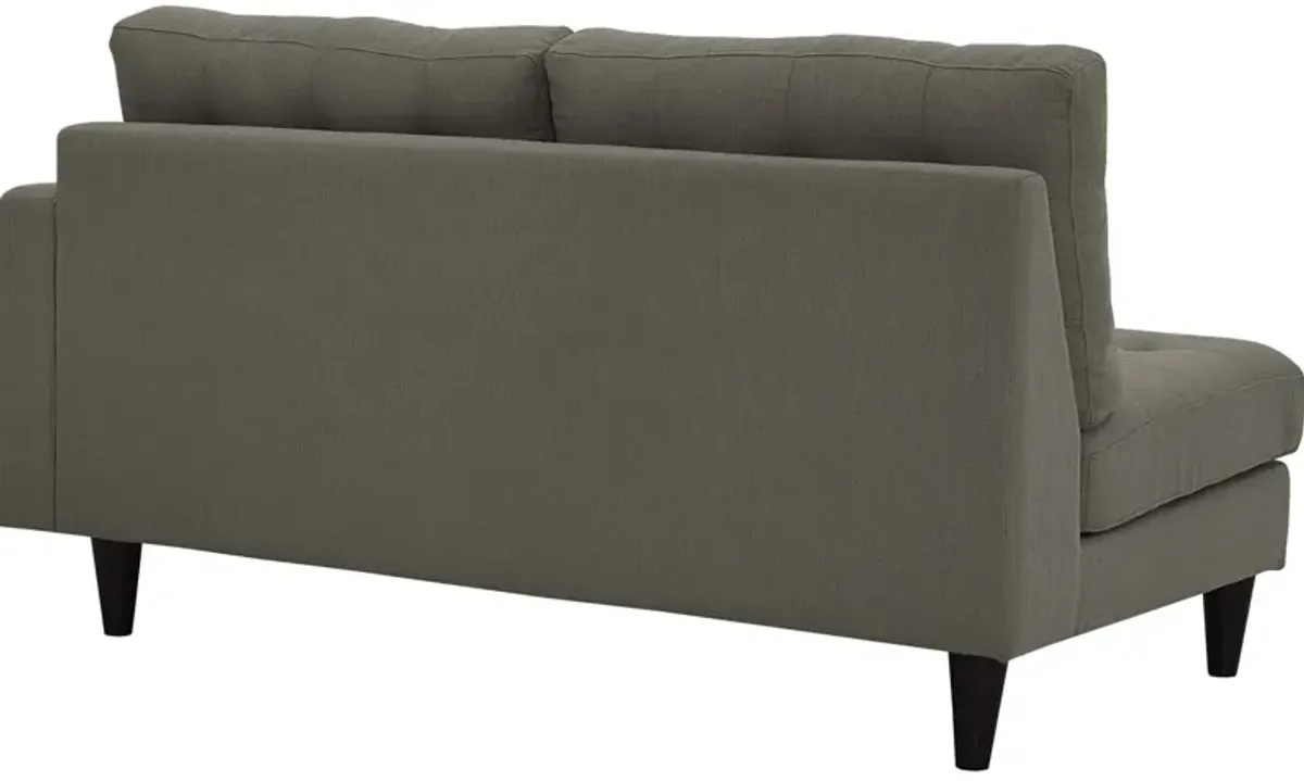 Empress Right-Facing Upholstered Fabric Loveseat