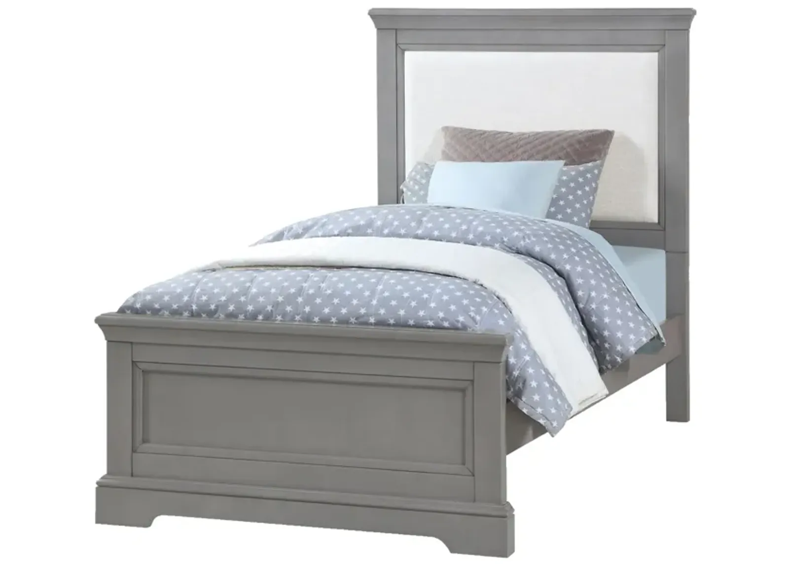 Tamarack Upholstered Twin Bed in Gray