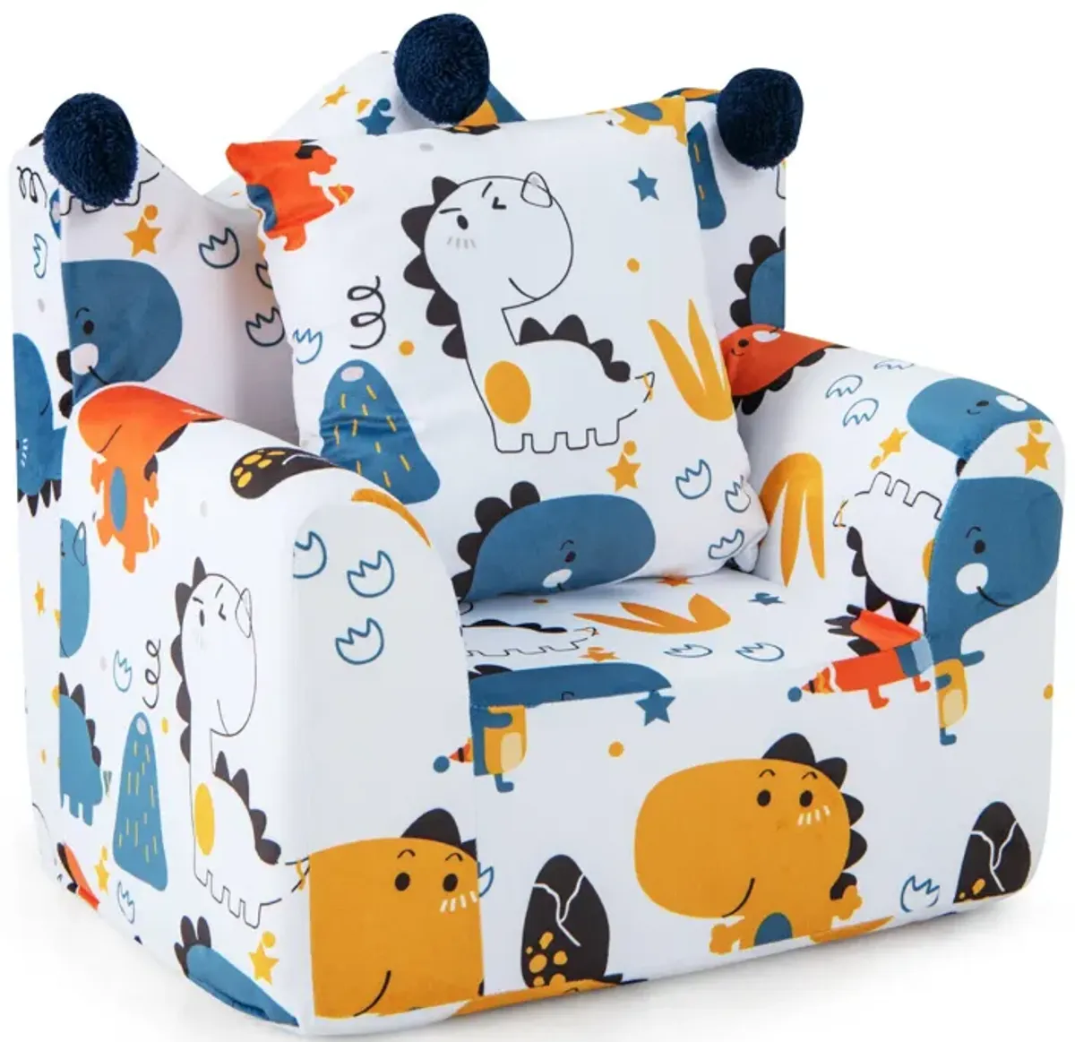 High-density Padding Kids Sofa with Armrest and Extra Pilow