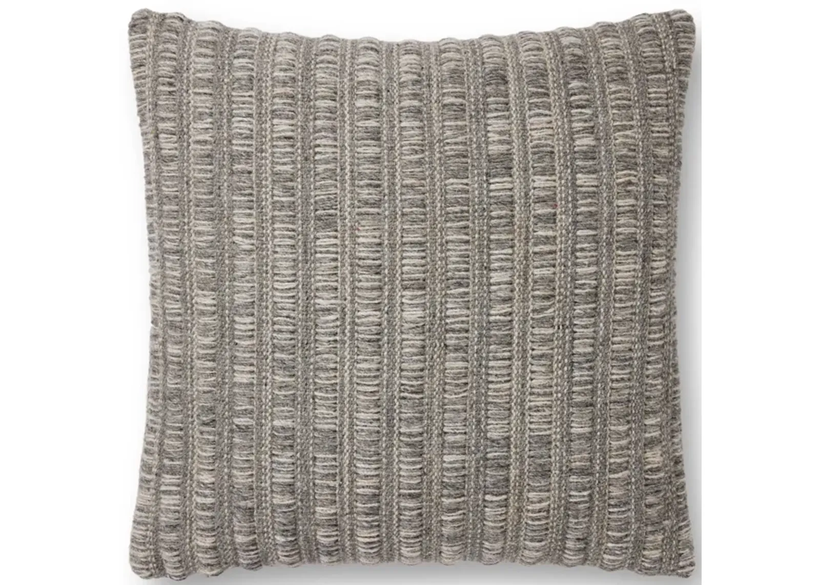 Kit PAL0020 Grey/Natural 22''x22'' Polyester Pillow by Amber Lewis x Loloi