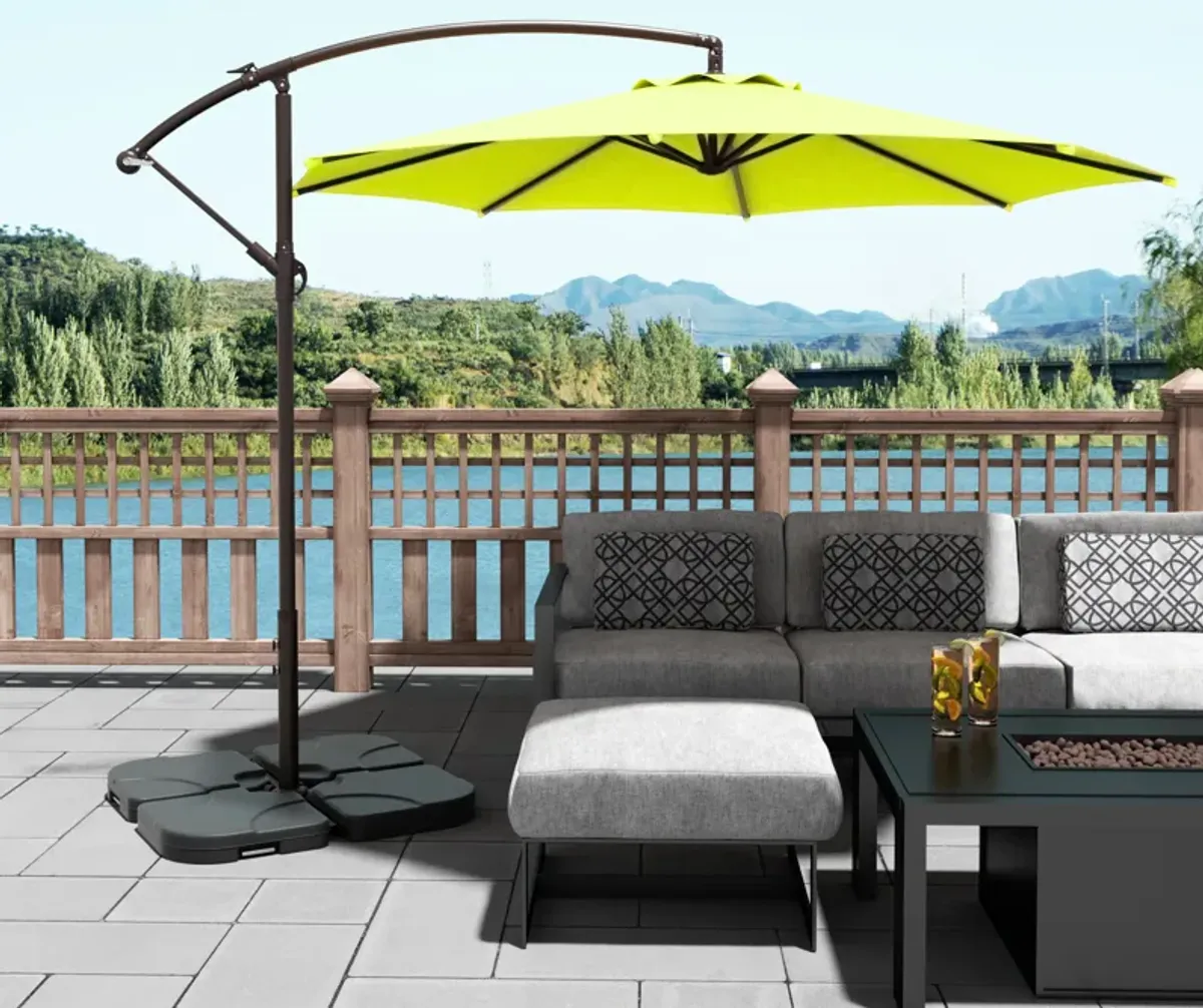 WestinTrends Westintrends 10 ft. Outdoor / Patio Cantilever Hanging Umbrella