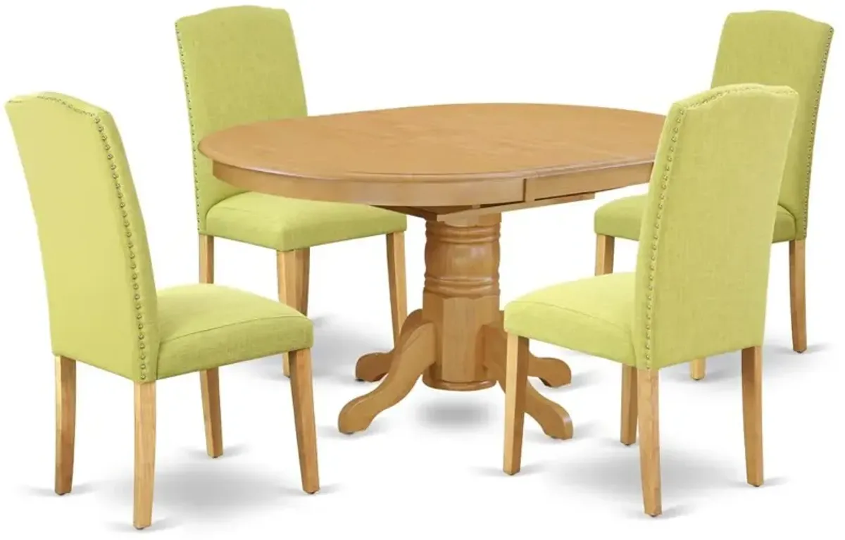 Dining Room Set Oak, AVEN5-OAK-07