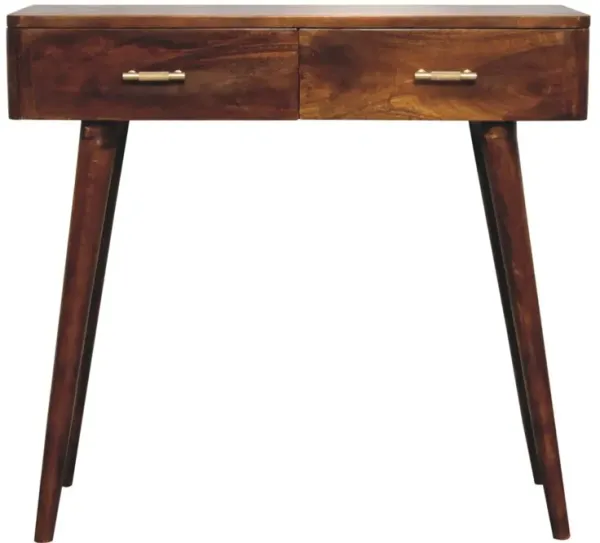 Artisan Furniture Solid Wood Chestnut T-Bar Console Table