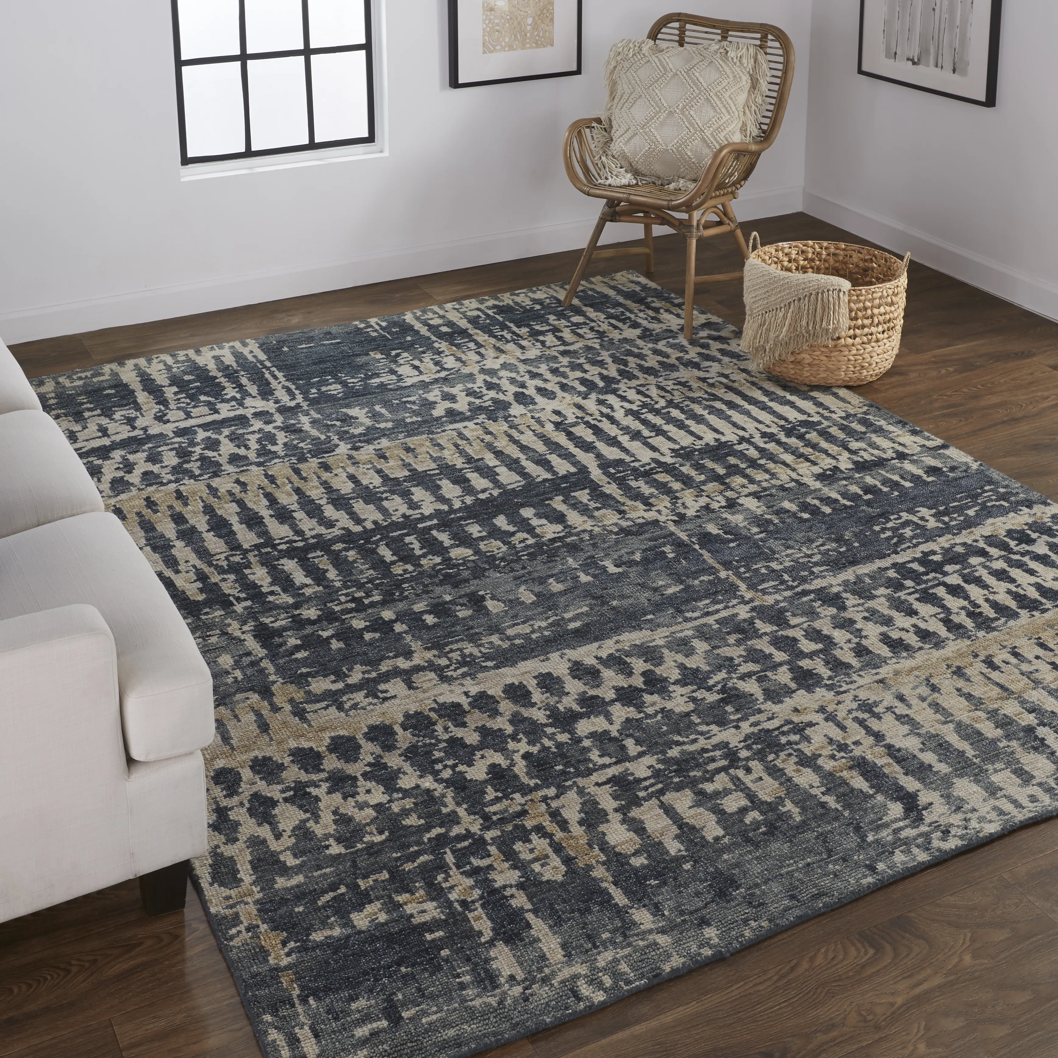 Palomar 6632F Blue/Gray/Tan 2' x 3' Rug