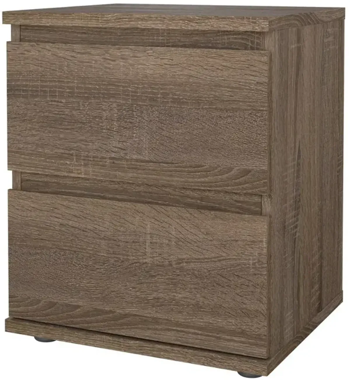 Tvilum Aurora 2 Drawer Nightstand, Truffle Oak