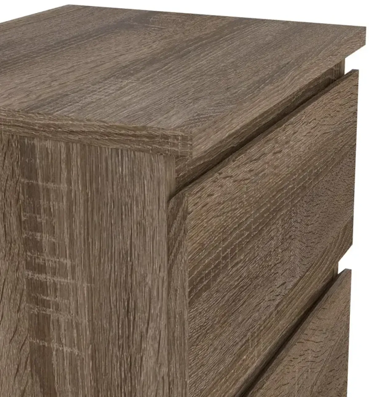 Tvilum Aurora 2 Drawer Nightstand, Truffle Oak