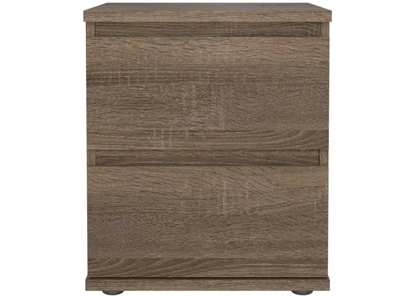 Tvilum Aurora 2 Drawer Nightstand, Truffle Oak