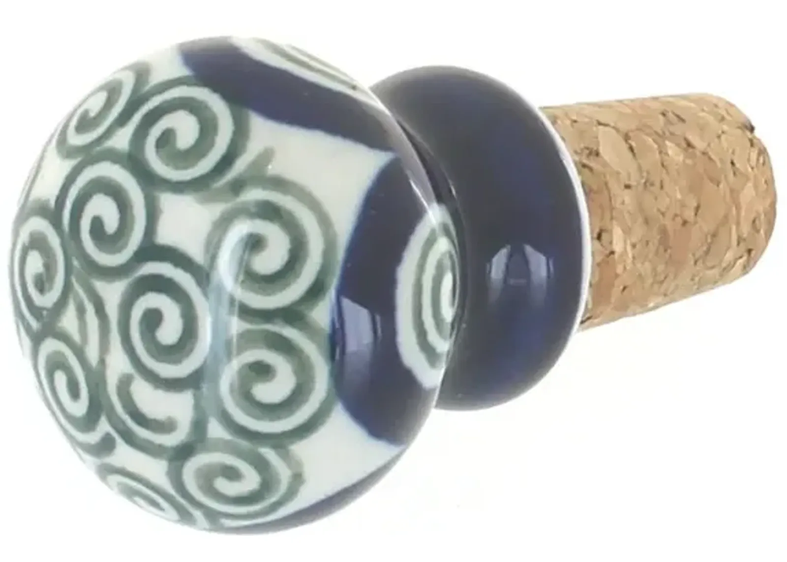 Blue Rose Polish Pottery Rustic Pines Wine Cork