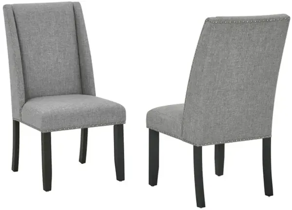 Gray Fabric Side Chairs (Set Of 2)