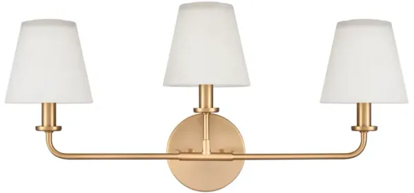 Minerva 24'' Gold Wide 3-Light Vanity Light