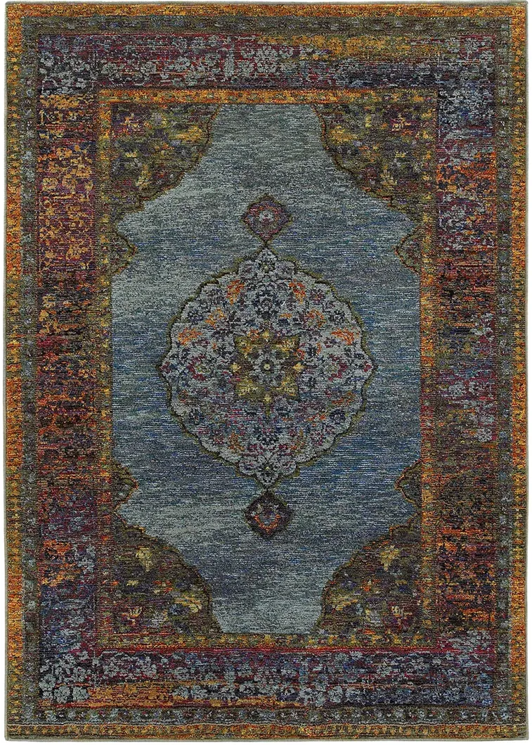 Andorra 3'3" x 5'2" Blue Rug