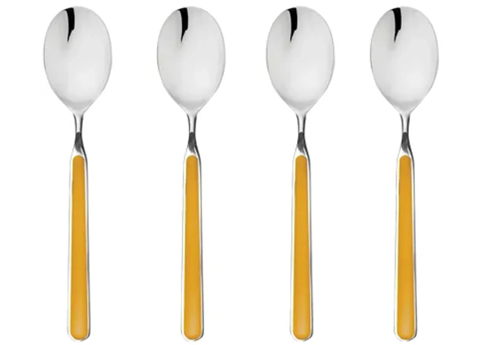 Fantasia 4-Piece Coffee Spoon Set in Mustard