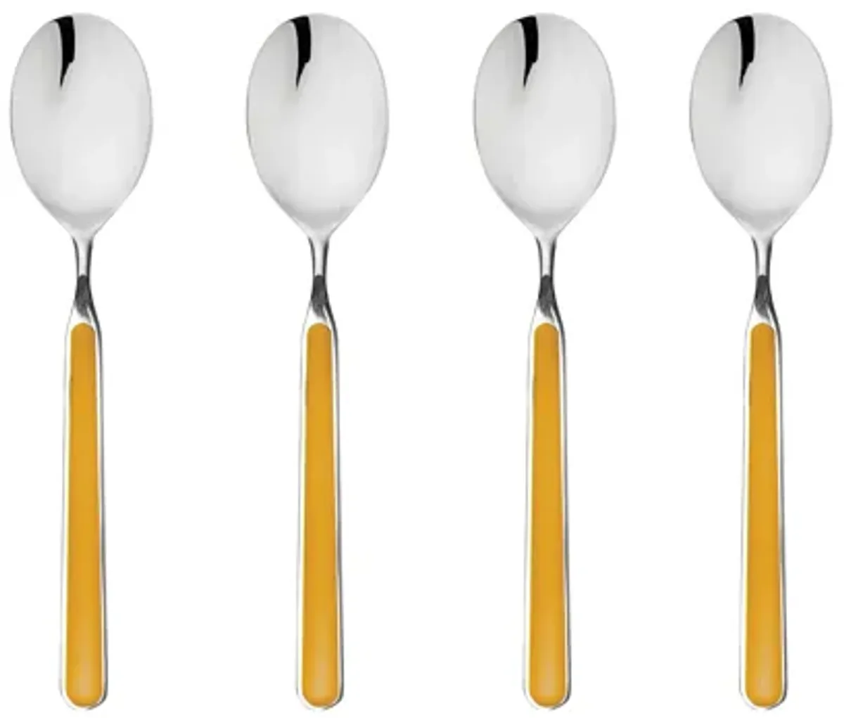 Fantasia 4-Piece Coffee Spoon Set in Mustard