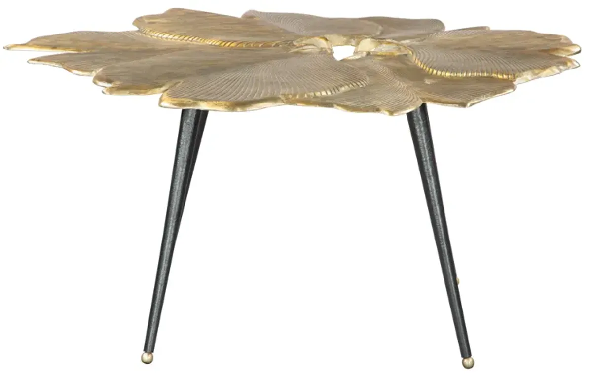 Gingko Coffee Table Antique Brass