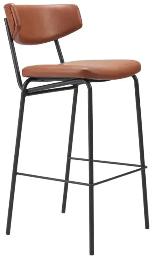 Charon Barstool (Set of 2) Vintage Brown
