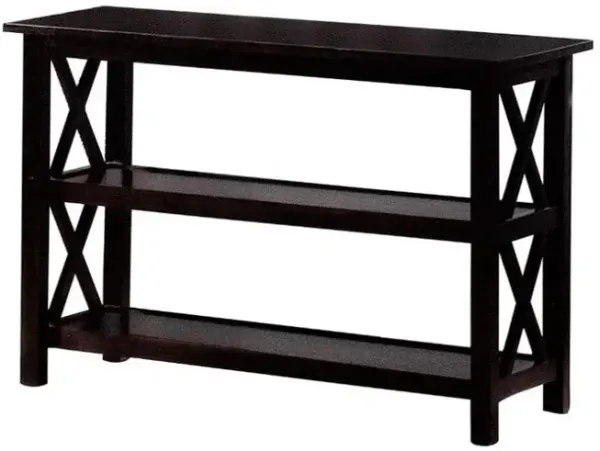 Rachelle Sofa Table with 2-shelf Deep Merlot