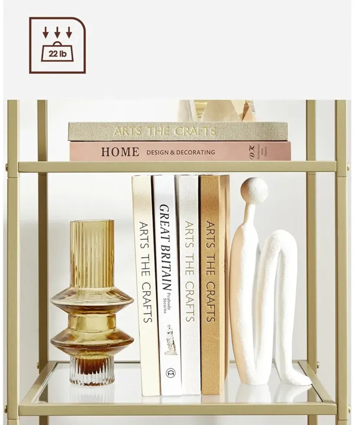 Space-Saving 5-Tier Bookshelf for Bedroom Organization