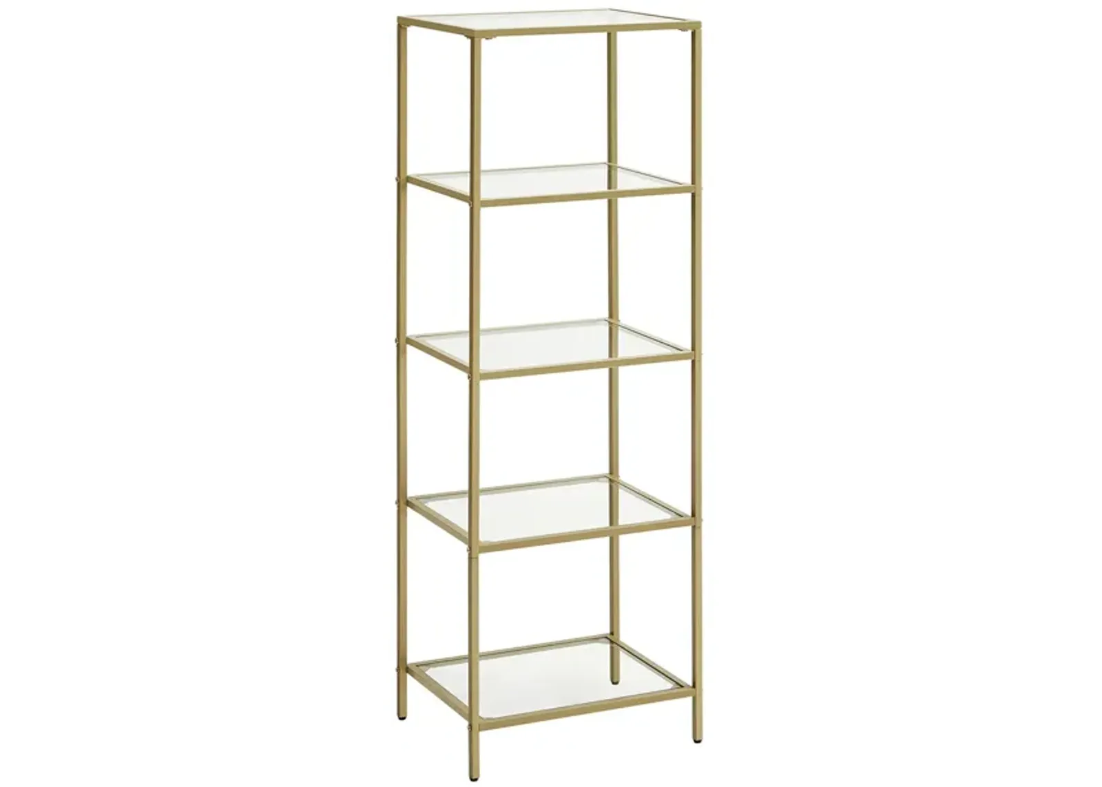 Space-Saving 5-Tier Bookshelf for Bedroom Organization