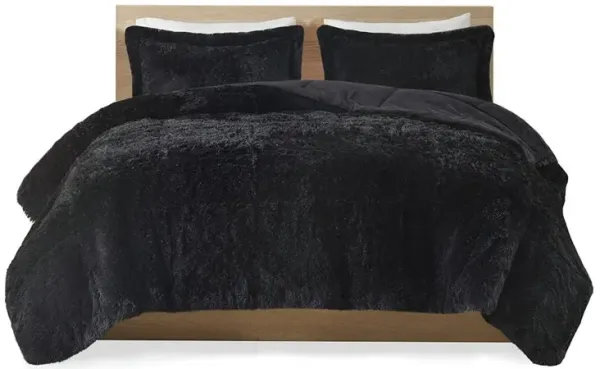 Soft Sherpa Faux Fur 2-Piece Comforter Set with Shams