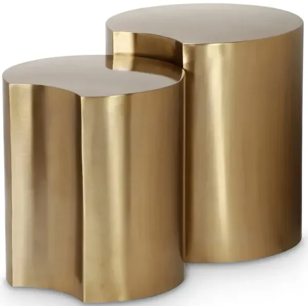 Meridian Furniture Dimple Gold End Table