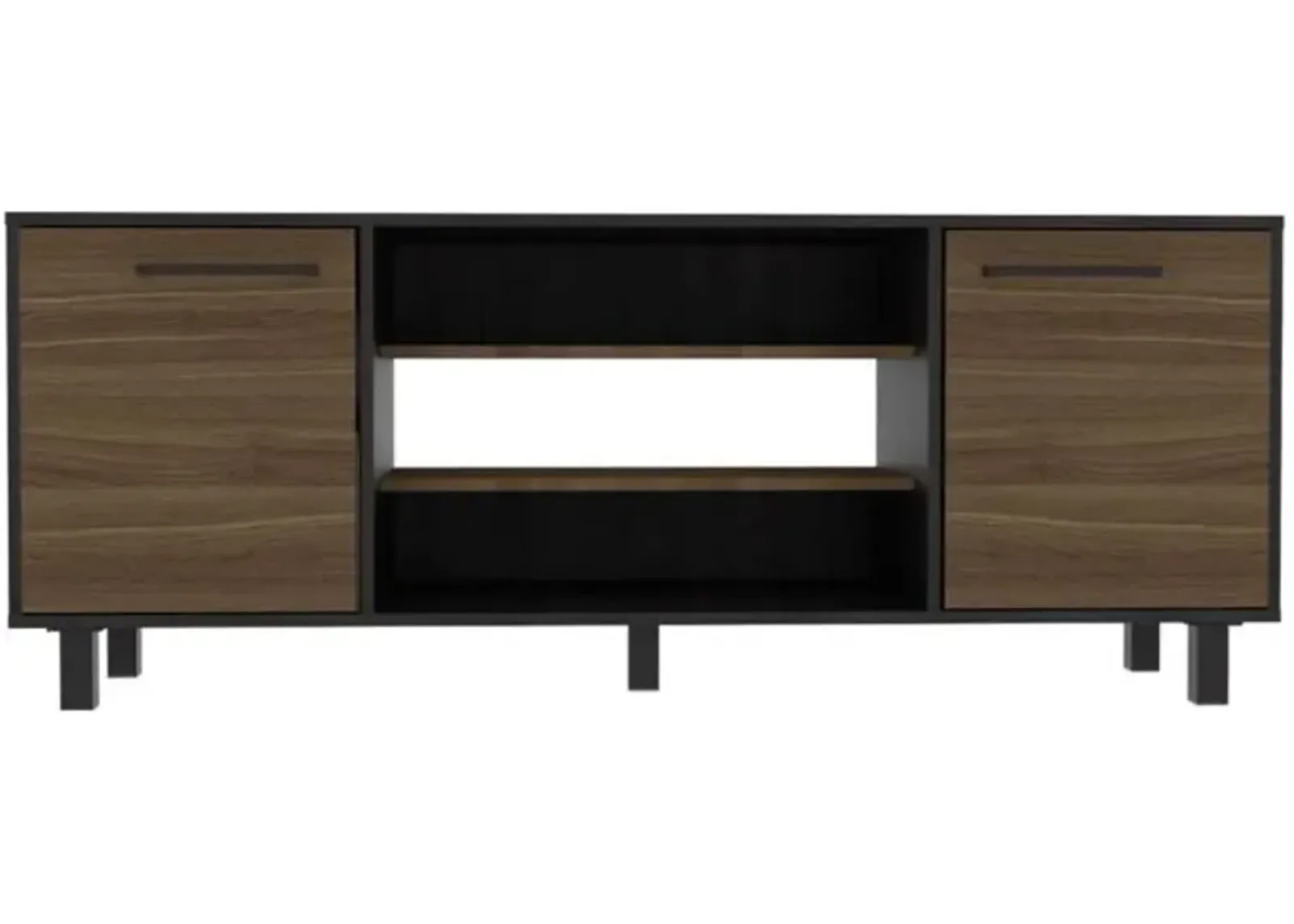 Homezia Sleek and Stylish Carbon Espresso Television Stand