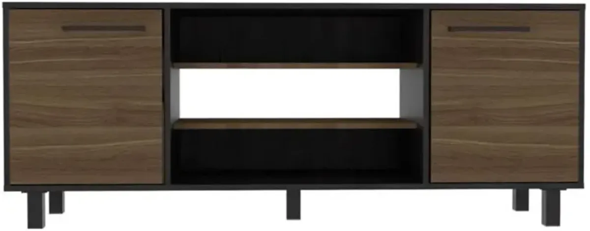 Homezia Sleek and Stylish Carbon Espresso Television Stand