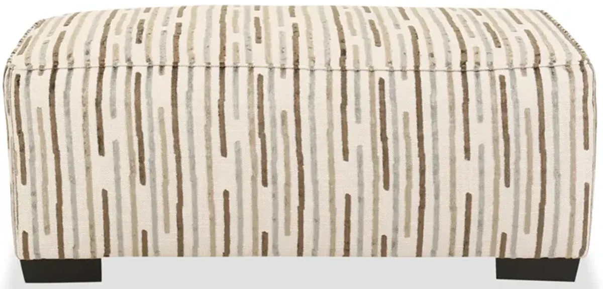 Titan Striped Ottoman