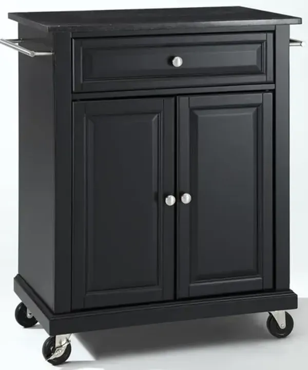 Compact Granite Top Kitchen Cart