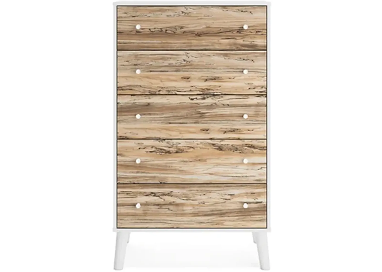 Piperton 5 Drawer Chest of Drawers in White