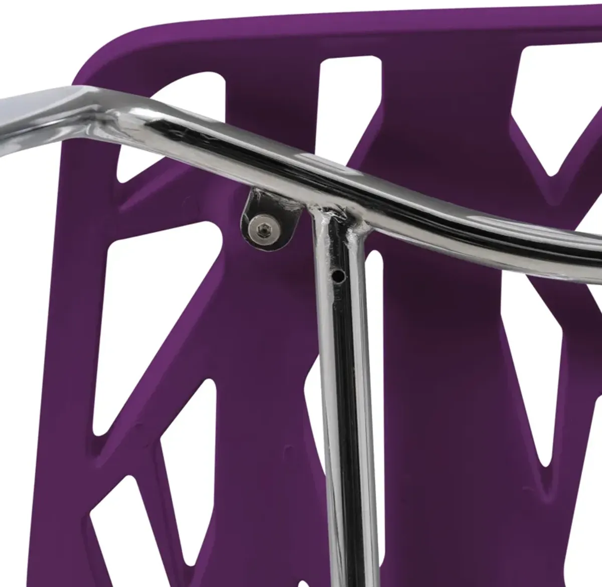 LeisureMod Modern Asbury Dining Chair w/ Chromed Legs