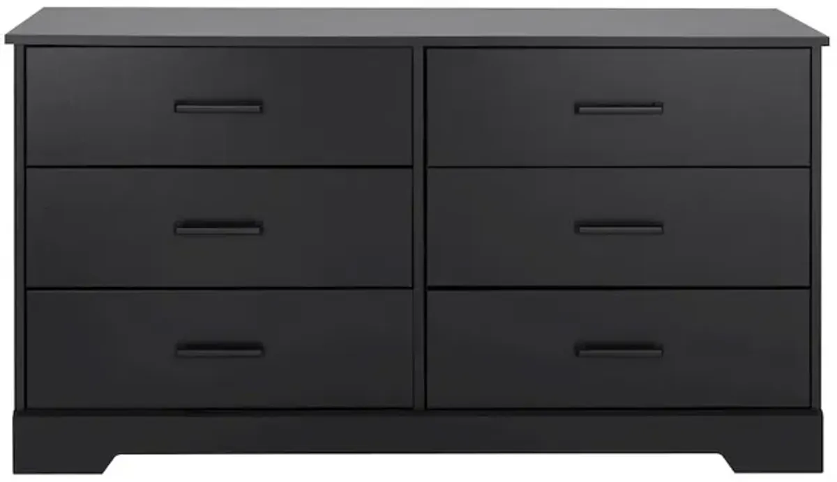 Prepac Dresser, Black Dresser for Bedroom, Chest of Drawers with 6 Drawers