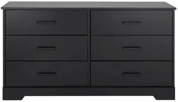 Prepac Dresser, Black Dresser for Bedroom, Chest of Drawers with 6 Drawers