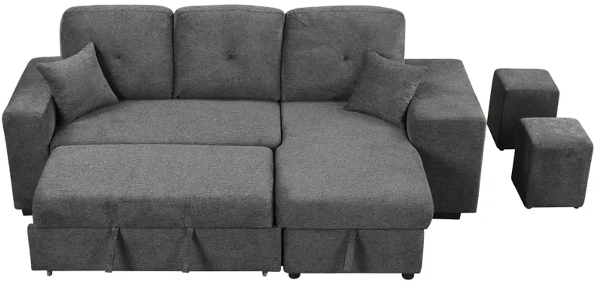 Merax Reversible Sleeper Sectional Sofa Bed