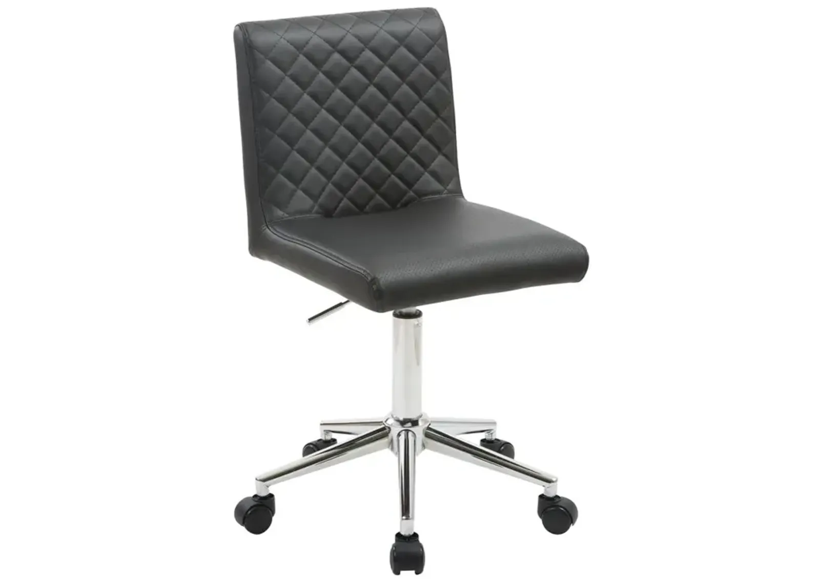 Best Master Furniture Barry 24.5" Faux Leather Swivel Office Chair in Black