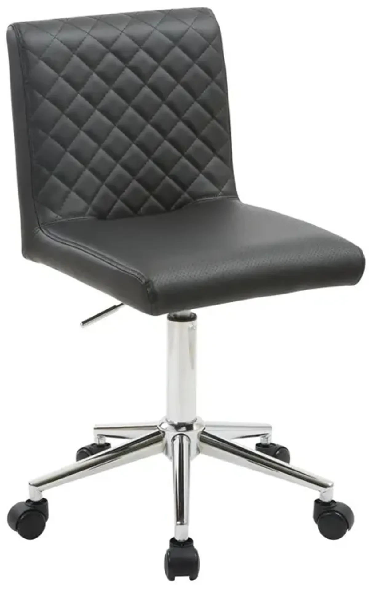 Best Master Furniture Barry 24.5" Faux Leather Swivel Office Chair in Black