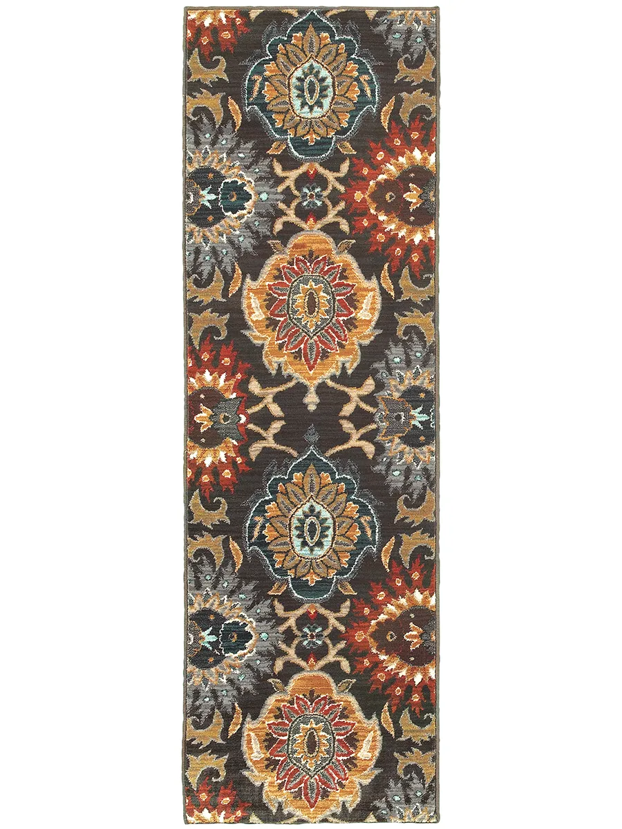 Sedona 2'3" x 7'6" Charcoal Rug