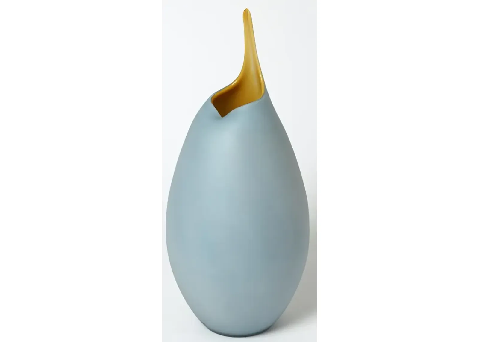 Frosted Blue Vase- Large