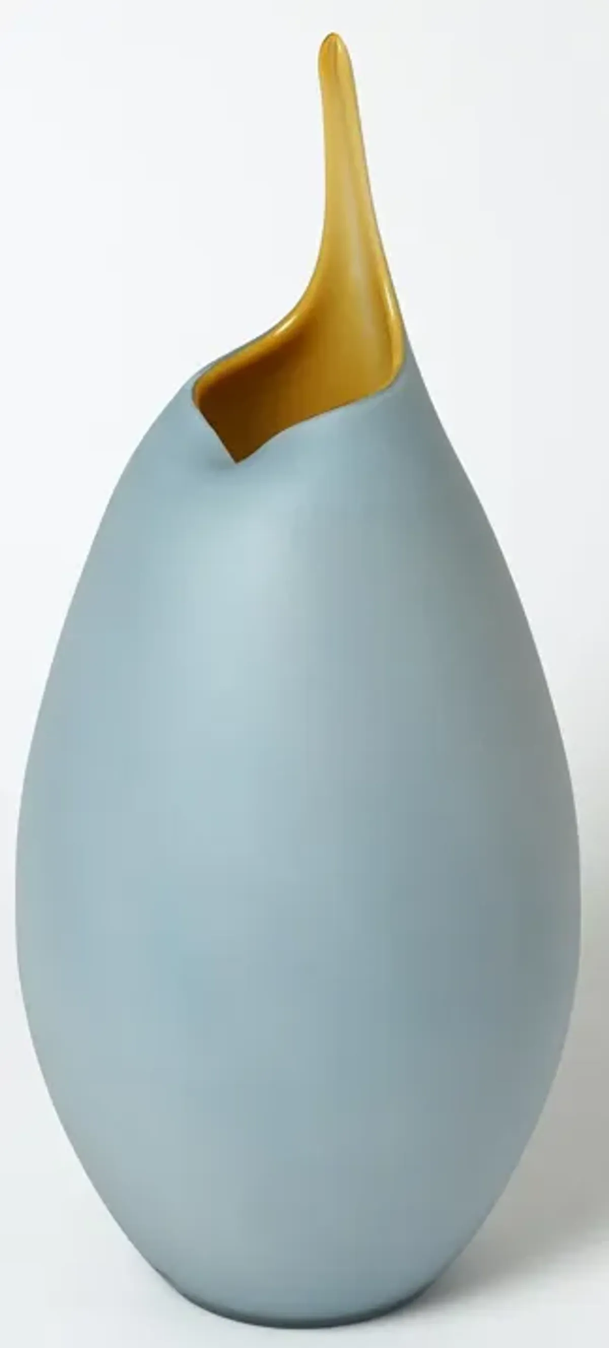 Frosted Blue Vase- Large