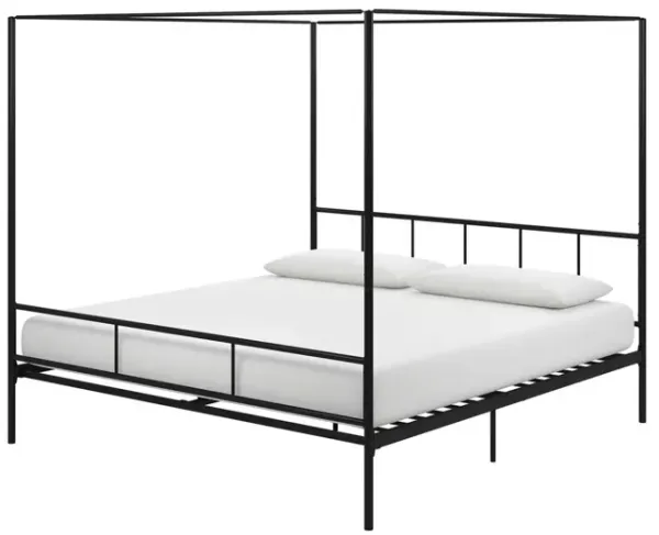 Sturdy Metal Canopy Bed Frame with Headboard and Footboard for Stylish Bedroom