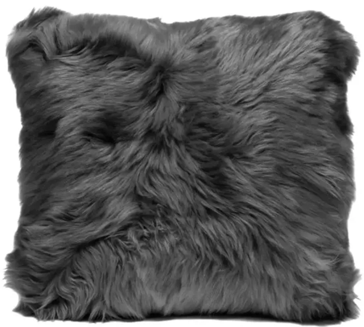 Long Hair Sheepskin Pillow Cover 16”x16”