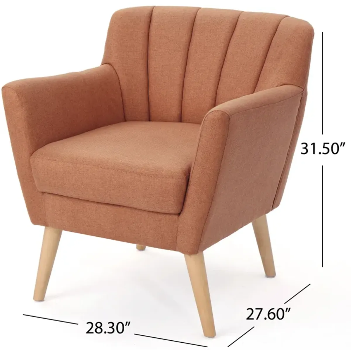 Merax Mid-Century Modern Fabric Home Club Chair