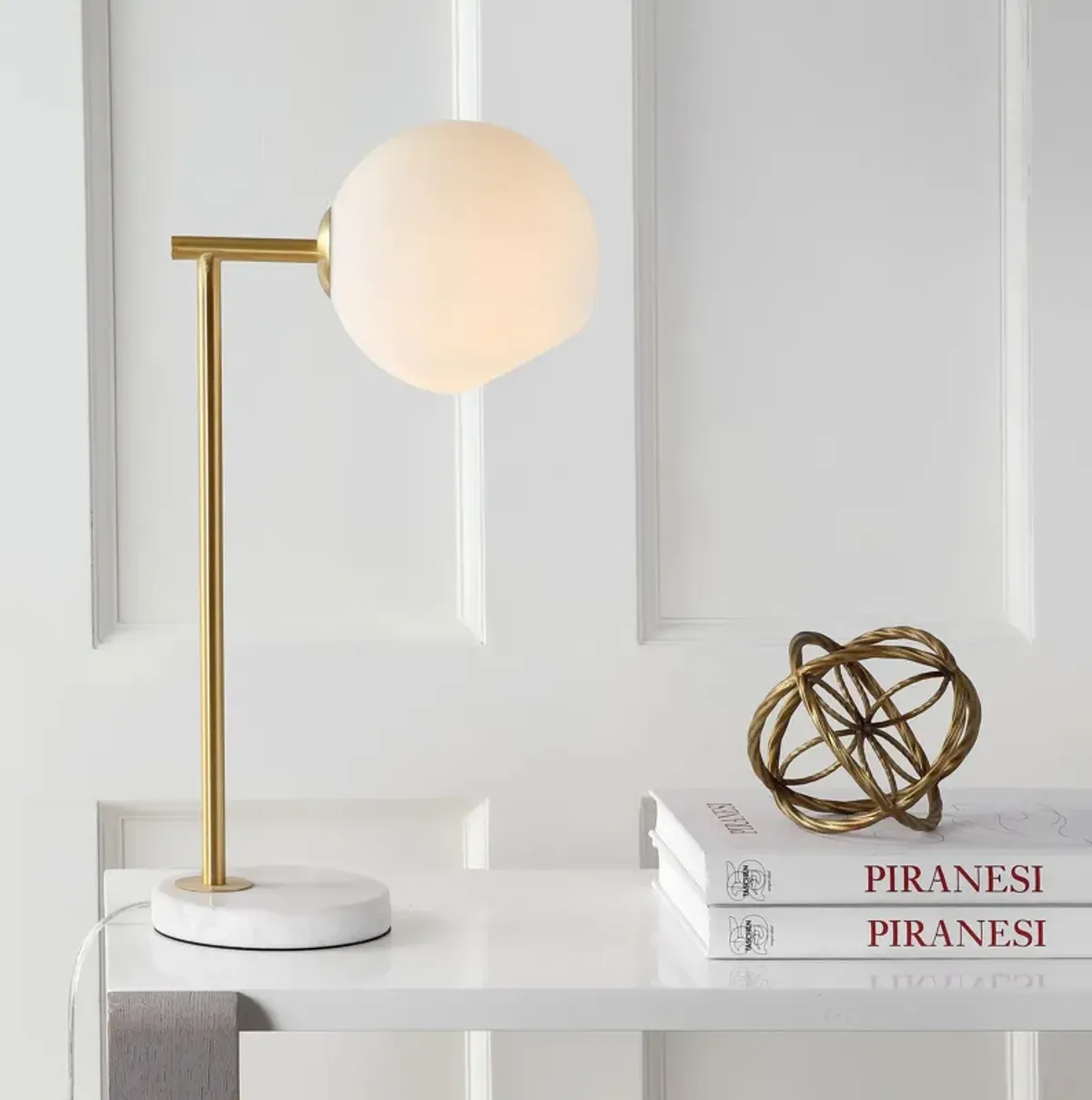 Charles Metal/Marble LED Table Lamp