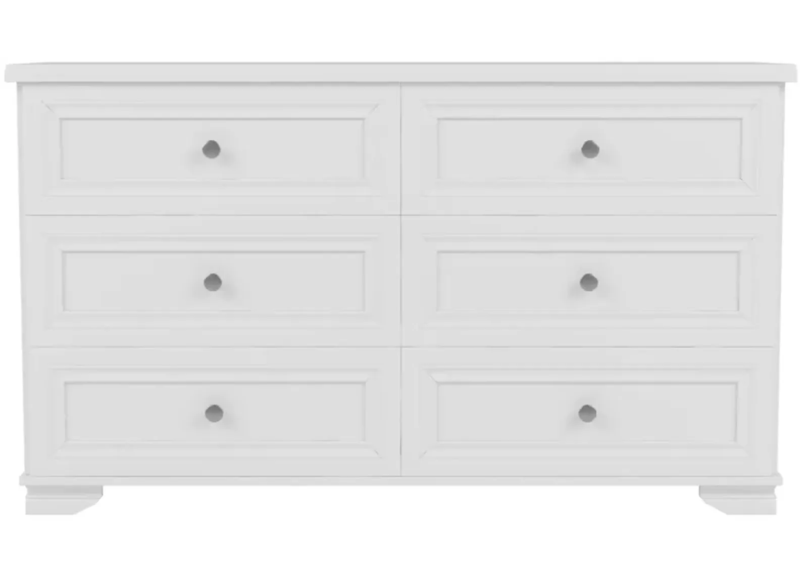 Merax 6 Drawers Dresser Storage Cabinet with Metal Handles