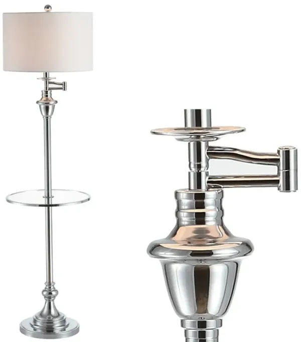 Cora Metal/Glass LED Side Table and Floor Lamp