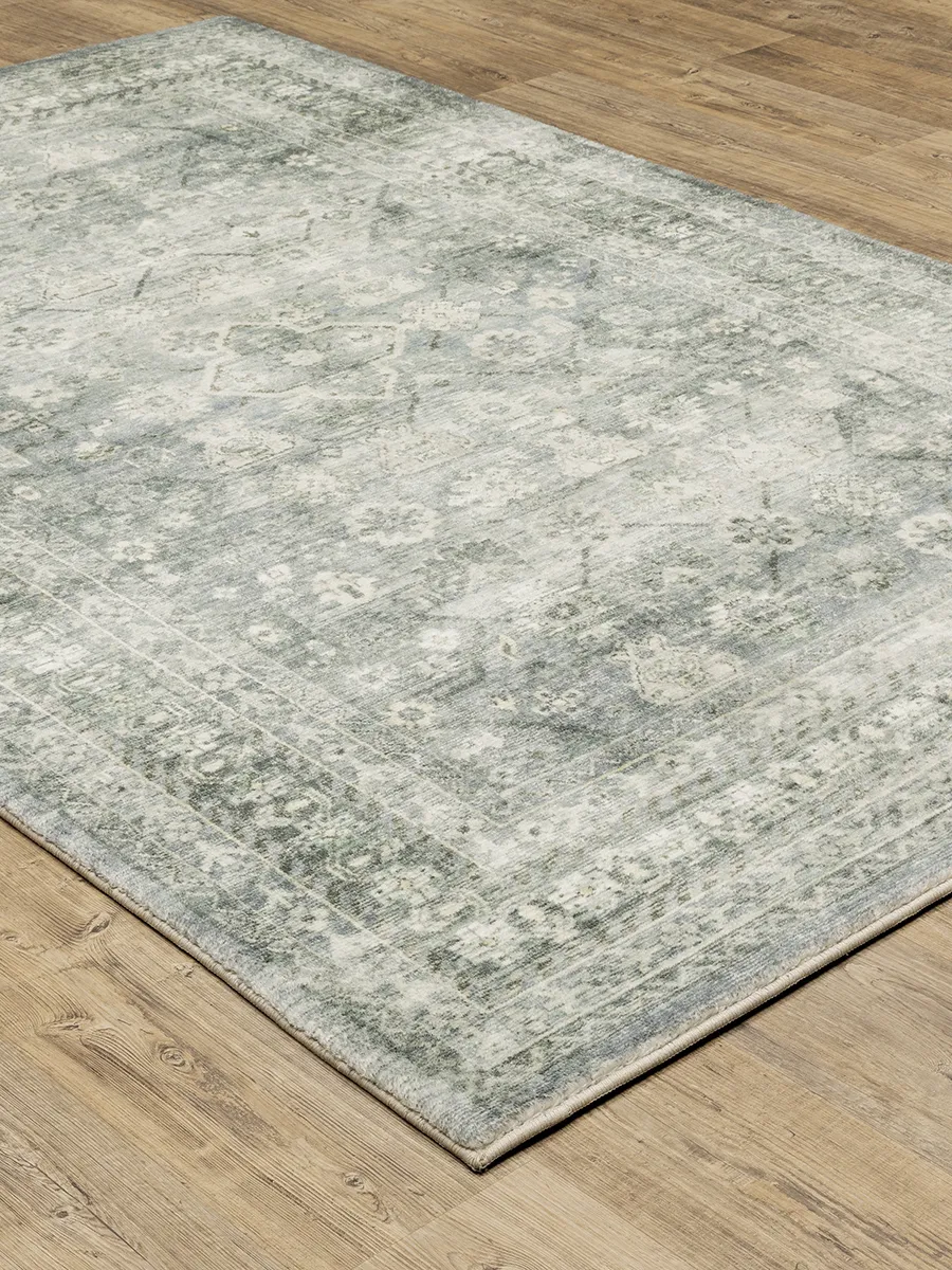 Savoy 5'3" x 7'3" Blue Rug