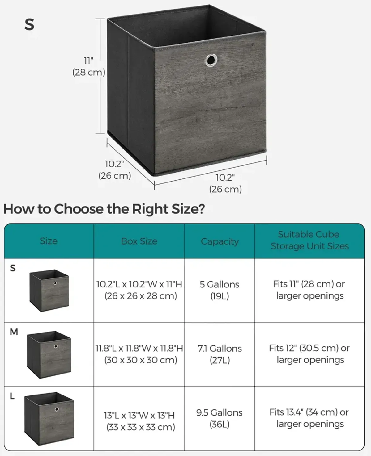 Foldable Storage Organizer Boxes – Set of 6 Storage Cubes for Clothes