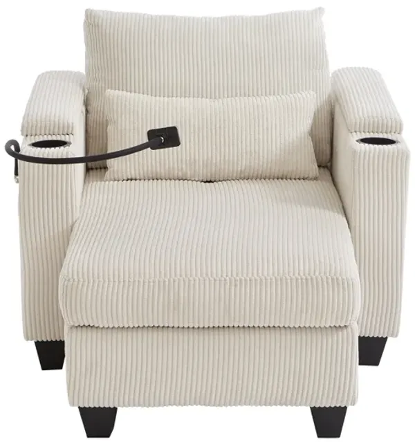 Merax Sofa Bed Corduroy Sleeper Sofa with USB Ports