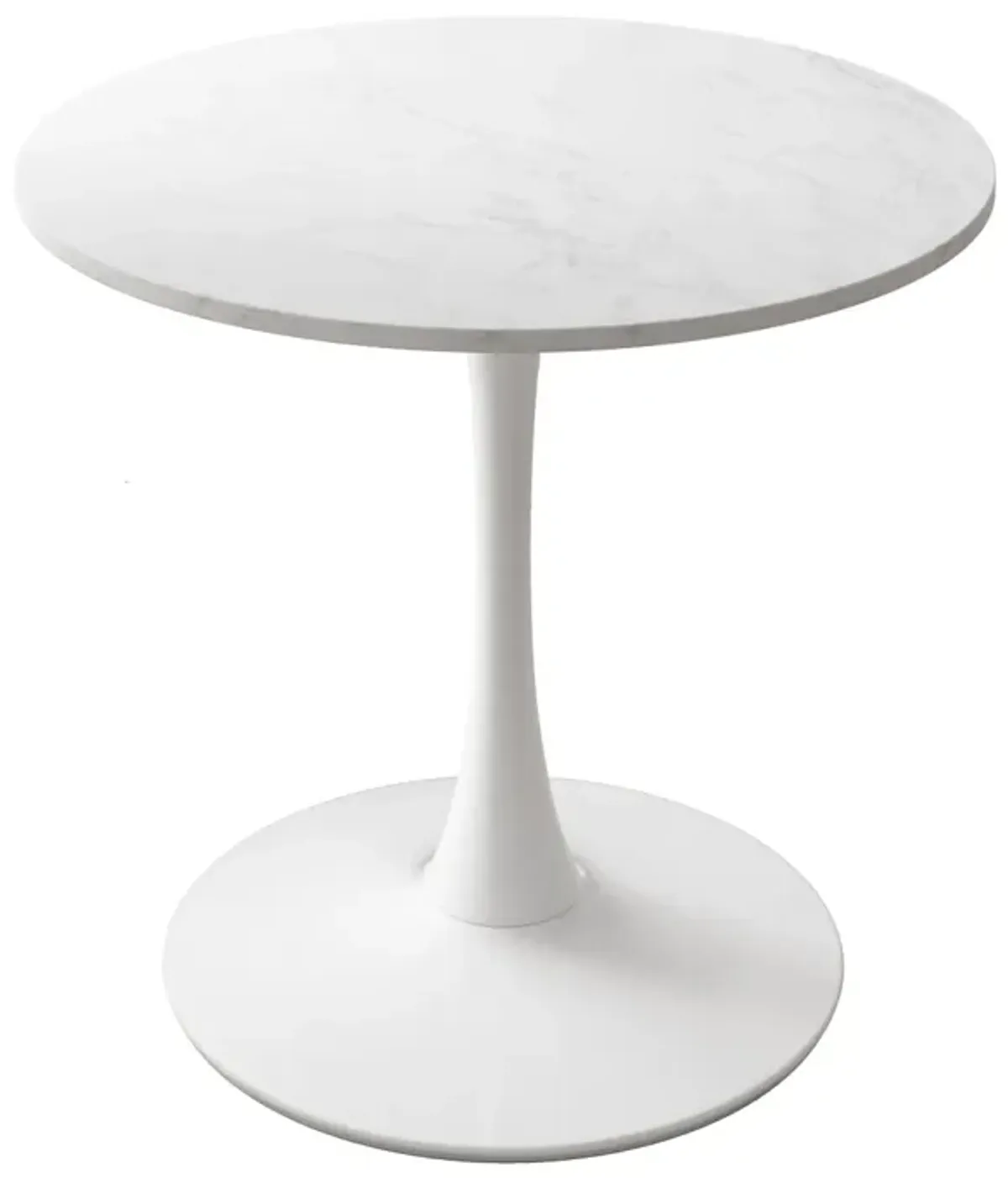 32" Modern Round Dining Table With Printed Marble Tabletop